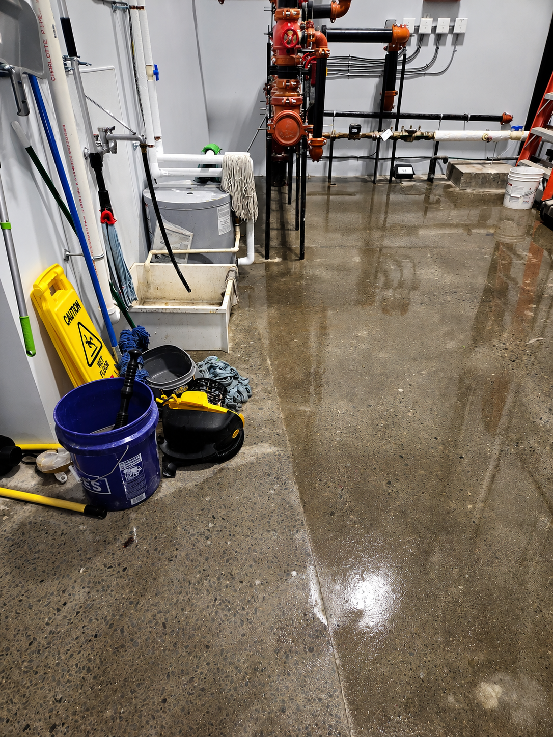 Case study photo of restoration work in a commercial facility